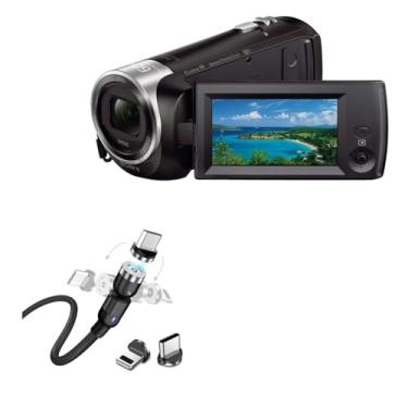 Imagem de BoxWave Cabo compatível com Sony HDR-CX440 - Cabo MagnetoSnap AllCharge, cabo de carregamento magnético USB Tipo-C Micro USB - Preto