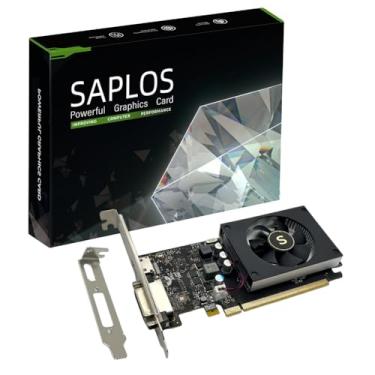 Imagem de SAPLOS Placa gráfica GT 1030, 4 GB GDDR4 de 64 bits, HDMI DVI, perfil baixo, placa de vídeo para PC, GPU de computador, suporte 4K, suporte para DirectX 12, 2 monitores