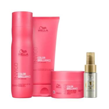 Imagem de Wella Brilliance Sh 250ml + Cond 200ml + Masc 150ml + Oleo Light 30ml 