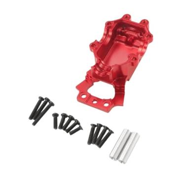 Imagem de YIJU 1:14 RC Car Front Gearbox Inferior Cover Upgrade DIY Modificado Resistente Gearbox Housing Metal para 14303 14301 Acessórios DIY Trucks, Vermelho