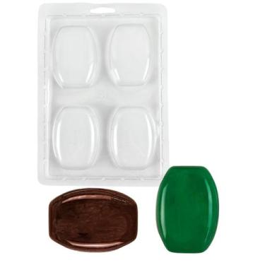 Imagem de 10 Forma Simples Molde Formato Sabonete Barra P/chocolate - San Felipo