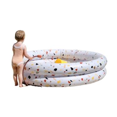 Imagem de Pool Buoy Round Inflatable Pool with Storage Bag - Premium Outdoor Swimming Pool for Kids, Toddlers, Infants and Adults - Garden and Backyard Pools for Family Summer Pool Party (Luigi Lovegood)