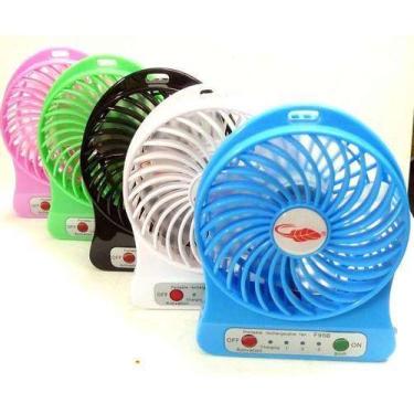 Imagem de Mini Ventilador Portatil Bateria Recarregável 3 Velocidades C/ BATERRE