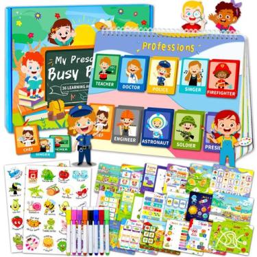 Imagem de Busy Book HomeOn 36 Tema Montessori para crianças de 3 anos ou mais - 