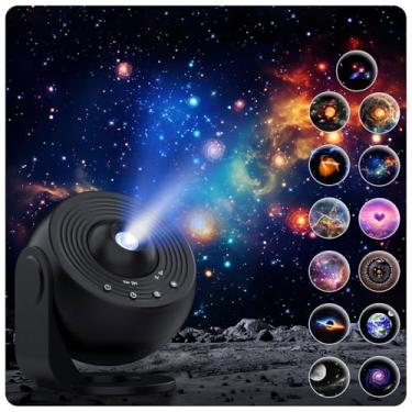 Imagem de Galaxy Projector Pro, projetor de planetário HD 13 em 1 Pro para quarto, projetor de luz noturna Galaxy Star para adultos sala de jogos/festa/decoração de casa (preto)