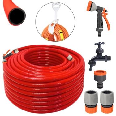 Imagem de Mangueira Jardim 15m +Suporte Alça + Hidropistola + Engate Rapido + Bico Engate Rápido + Torneira