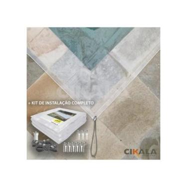 Imagem de Capa para Piscina 2x2 Metros Translúcida 300 Micras Polietileno Kit de