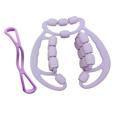 Imagem de Zxpjkyu Rolo de Relaxamento com 24 Rodas, Grampos Circulares para Pernas de Alta Resistência, Relaxante Muscular, Rolo de Pernas, Massageador de Exercícios, Roxo