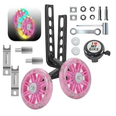 Imagem de Tayizoo Rodas de treinamento para bicicleta, com extensores de eixo, compatíveis com bicicletas de 12/14/16/18/20 polegadas, roda silenciosa, 1 par