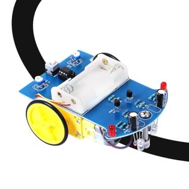 Imagem de WHDTS Kits de projeto de solda para treino de eletrônicos, kits de projeto de solda inteligente TT para carros seguintes, robô, crianças, eletrônicos, educação, competição escolar