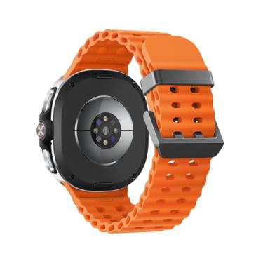 Imagem de Pulseiras esportivas Ocean compatíveis com Samsung Galaxy Watch 8 de 40 mm e 44 mm/8 Classic de 46 mm, sem lacunas, para Galaxy Watch 8 Classic/ 8 para homens e mulheres