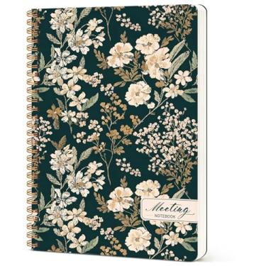 Imagem de Caderno de reuniões para organização do trabalho, caderno de minutos de reunião estética para o trabalho, organizador de agenda de projetos de eventos, perfeito para escritório, escola, negócios, 17,5