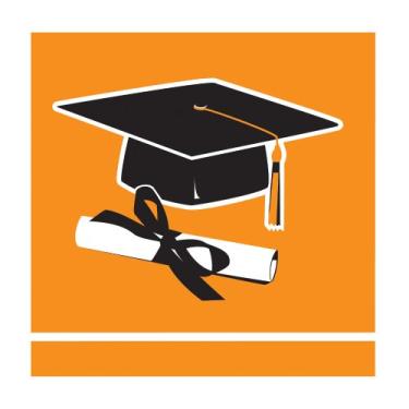 Imagem de Creative Converting Guardanapos para bebidas School Colors Party Creations, 36 unidades, 2 camadas, laranja Sunkissed