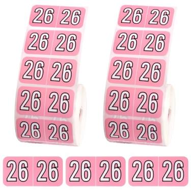 Imagem de 1000 etiquetas adesivas para pasta de arquivo 2026, adesivos autoadesivos de 9,5 x 3,5 cm, adesivos de 2026 anos para organização de pastas de arquivos de escritório escolar (rosa)