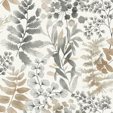 Imagem de Mounting Up Papel de parede para decoração de casa papel de parede macio serenidade de folhagem vinil removível papel de prateleira autoadesivo e forro de gaveta para casa, oficina e escritório 43,9