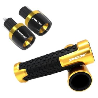 Imagem de Acessórios para motocicletas com alças de guidão de peso e amortecedor de vibração compatível com PCX125 PCX 125 PCX150 PCX 150 todos os anos (amarelo)