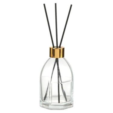 Imagem de Frasco Difusor Aromatizador 200ml Vidro Varetas Banheiro - PGB, Dourad