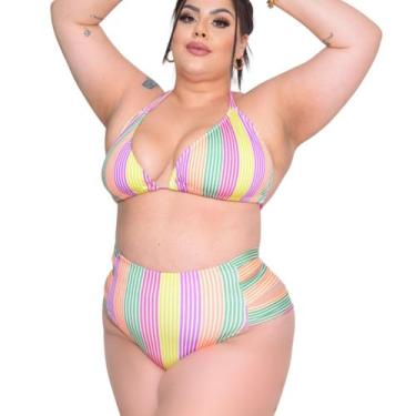 Imagem de Biquini Plus Size Asa Delta Marquinha Biquini Tendência Suplex - ANNA 