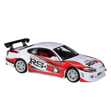 Imagem de 01:24 Nissan silvia s-15 modelo de carro branco regular artesanato d -