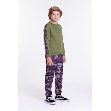Imagem de Conjunto Moletom Infantil Militar Verde - Vida Costeira, Verde, 10