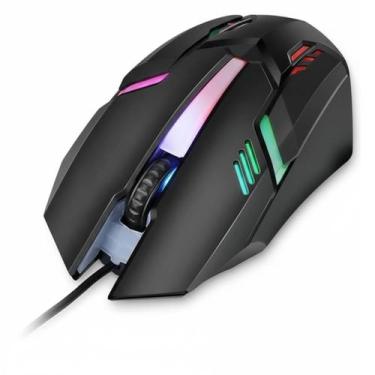 Imagem de Mouse Gamer com Fio Iluminação RGB Design Ergonômico para Jogos Escrit