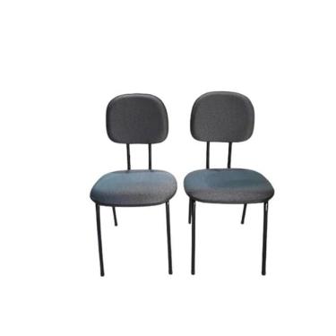 Imagem de Kit 2 Cadeiras Palito Fixa Recepção Igreja Recepção Sala