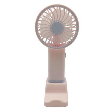 Imagem de Mini Ventilador Recarregável Usb Portátil Suporte - Rosa