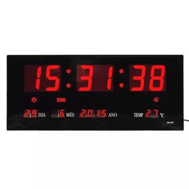 Imagem de Relógio Parede Digital Led Grande Data Mês E Ano Temper 36Cm