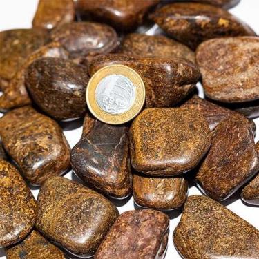 Imagem de 1kg de Bronzita Rolada - Pedra Natural G 30 a 45mm - Tipo B - Cristais