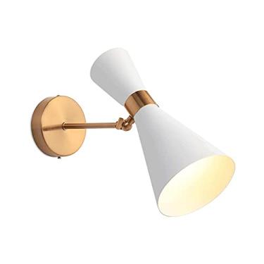 Imagem de Luminária de parede moderna ajustável, luminária de parede vertical e vertical, luminária de parede giratória, luminária de cabeceira para leitura, sala de estudo, escritório e quarto (cor: