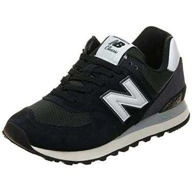 Imagem de New Balance Tênis masculino 574 V2, Preto/branco, 6.5 Wide Women/5 Men
