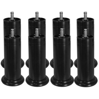 Imagem de Pé Cama Box Preto Plástico Fixo Rosca + Bucha Americana (8)