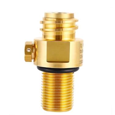 Imagem de Válvula recarregável para cilindro de garrafa de refrigerante M18*1.5, entrada para saída TR21-4 para substituição de tanque de cilindro de CO2, válvula para fabricação de cerveja caseira