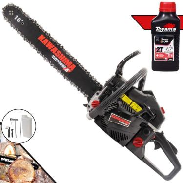 Imagem de Motosserra KCS580E Kawashima À Gasolina 54cc Com Sabre 18’` Carcaça de Alumínio e Sistema Antivibração + ÓLEO TOYAMA FG50 2T EXTRA