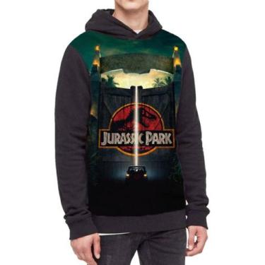 Imagem de Moletom Com Capuz Jurassic Park Ref:453 - smoke, Preto, GG