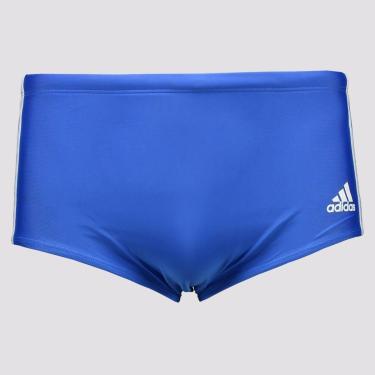 Imagem de Sunga Adidas 3 Listras Azul e Branco-Masculino