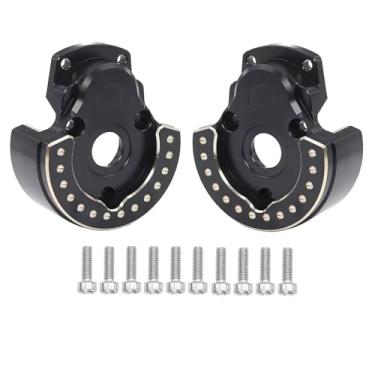 Imagem de simhoa Tampas dianteiras e traseiras de latão, peças atualizadas, reposição preta para carro de esteira RC 1/10 com deslocamento baixo e pesos pesados, Capa Frontal