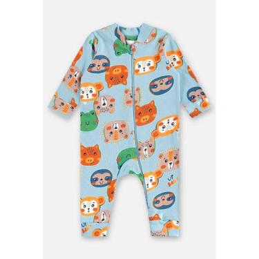 Imagem de Macacão em Suedine para Bebê Menino Up Baby, Azul, 3