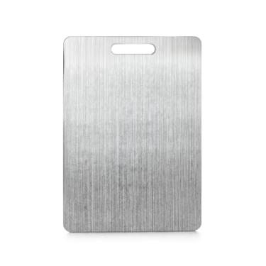 Imagem de TáBua De Cortar Em AçO InoxidáVel 304, Antibacteriana E Resistente Ao Mofo — 46 Cm — TáBua Para Carne, FáCil De Limpar, NãO Absorve Odores