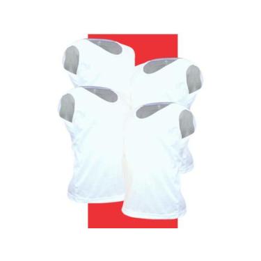 Imagem de Kit 4 Camisetas Regatas Infantil Algodão Branca - Del France, 08