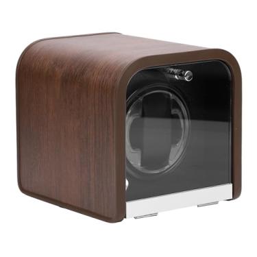 Imagem de ASHATA Enrolador de Relógio Automático, Caixa de Armazenamento de Madeira de Operação Silenciosa Ajustável de 5 Modos Com Luz LED Suave, para Relógios Mecânicos Decoração de Casa