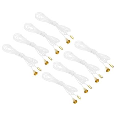 Imagem de Corrente de tração de teto de 1,5 m, extensor de corda de 8 peças com pingente cônico para luz de ventilador lustre candeeiro de mesa, interruptor de puxar, tom dourado