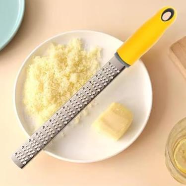 Imagem de Ralador de queijo e raspador de limão e raladores de legumes/gengibre, triturador de queijo e ralador de aço inoxidável, queijo parmesão, limão, alho, noz-moscada, chocolate, frutas, legumes