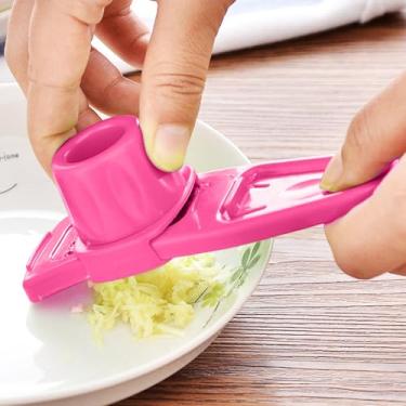 Imagem de Espremedor e triturador manual de gengibre e alho, ferramenta durável de gengibre e picador para cozinhar vermelho