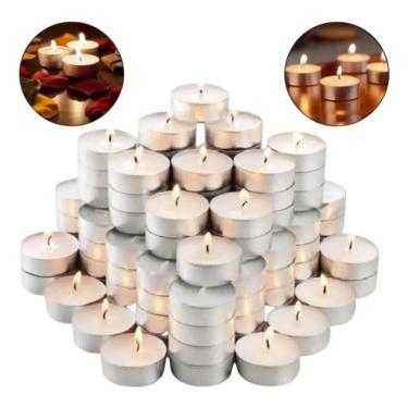 Imagem de 2X Kit 100 Velas Rechaud Decoração Casamento Lamparina Ataca