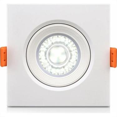Imagem de Spot Com Lampada Dicroica Led Elgin 5W. Quadrado Ip20 Mr16 Movel Branc