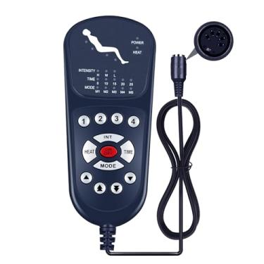 Imagem de WDZP Nova função de massagem de substituição de 5 pinos, controle remoto para cadeira reclinável, controla 2 motores de elevação para cima e para baixo, 4 conjuntos de motores de vibração 1 almofada