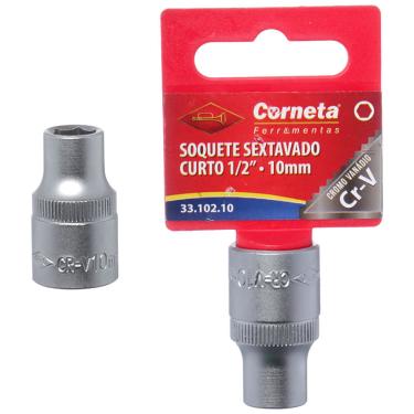 Imagem de Soquete Sextavado Curto 1/2 10Mm corneta