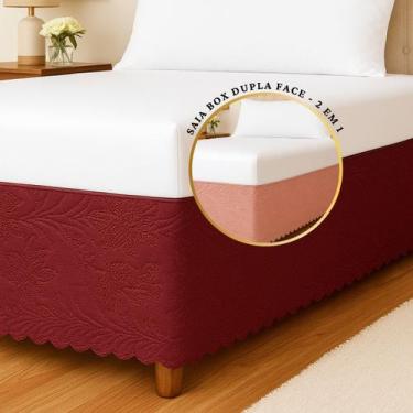 Imagem de Saia para Cama Box Casal Dupla Face Com Duplo Elástico Decoração Estil