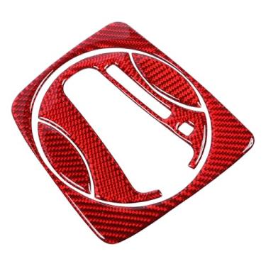 Imagem de TUCKBOLD Capa de acabamento do painel de mudança de marchas de controle central para Honda Civic 8 Gen 2006-2011 adesivo de painel de controle de mudança de marchas antiarranhões vermelho acabamento